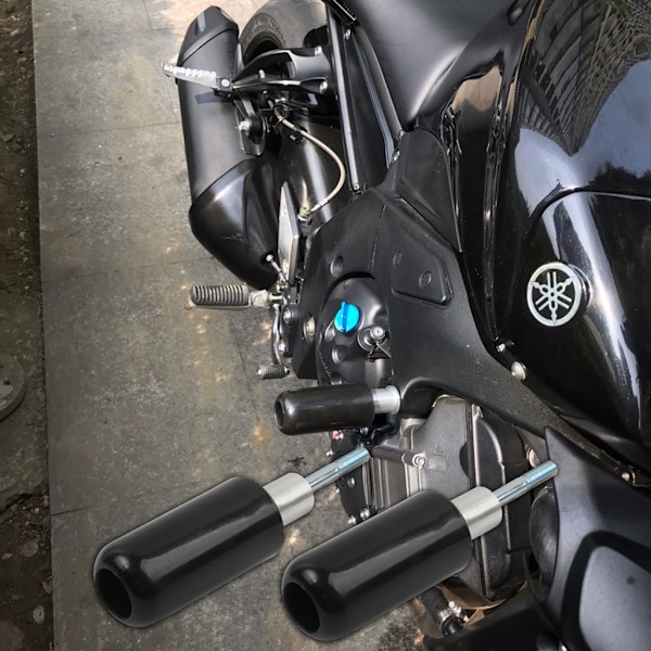 Motorcykelram Avgasskydd Crash Pad Anti Crash Protector Limstift