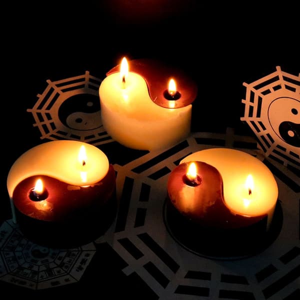 2 stk. Tai Chi Yin Yang lys silikoneforme DIY harpiksforme til lysfremstilling