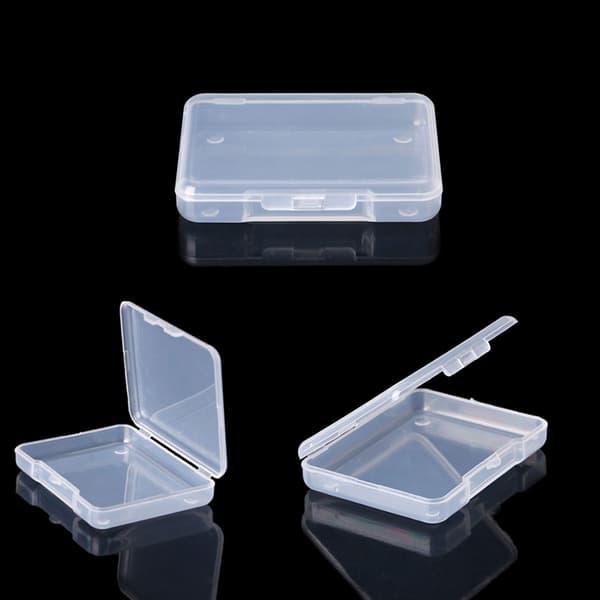 Rektangulär Förvaringslåda i Plast Klar Transparent Behållare Organizer