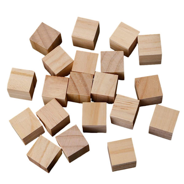 10/25/25 mm puiset neliöpalikat minikuutiot koristelu puutöihin askarteluun DIY