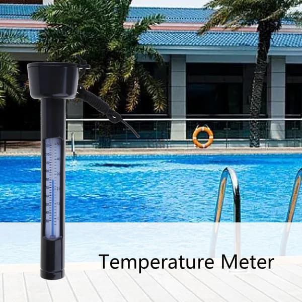 Pooltermometer med snor til udendørs swimmingpool, boblebade, fiskedam