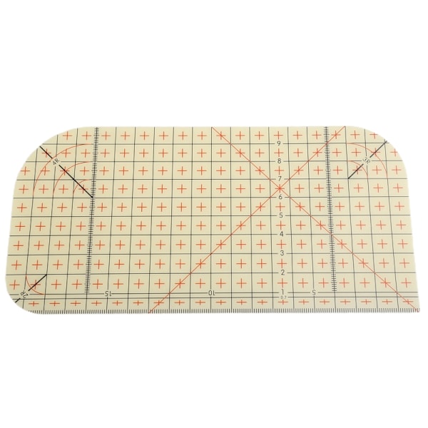 Multifunktionell Stryk Lapptäcke Tyg Quilting Linjal DIY Kläddesign Skärlinjal Mall Linjal för Sömnadshantverk