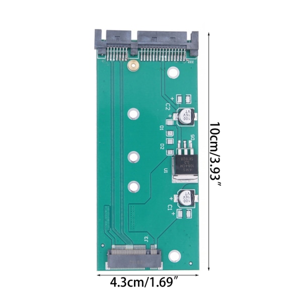 M2 NGFF till SATA3.0 Adapter Card Converter B-Key M2 SATA Adapter Raiser Converter för NGFF M2 2280 2260 2242 2230 SSD