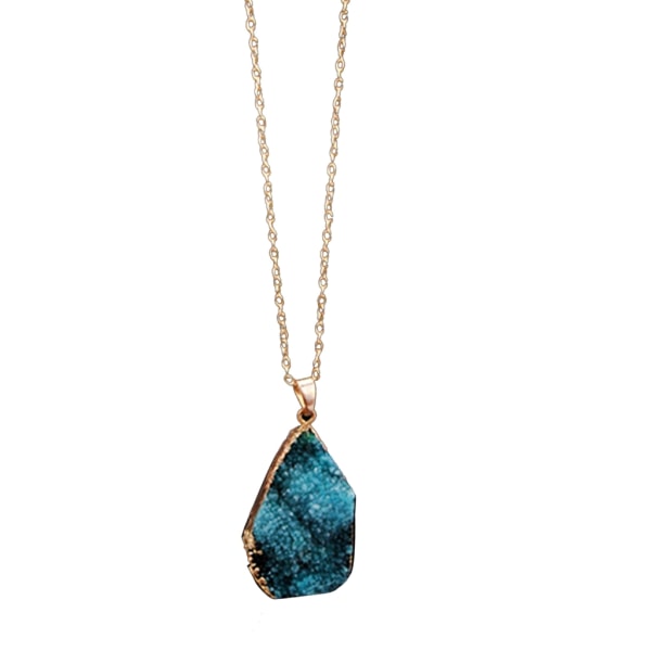 Kristall oregelbunden sten halsband tröja kedja guldkant ädelsten nyckelben kedja halsband smycken presenter för kvinnor flicka null - 4