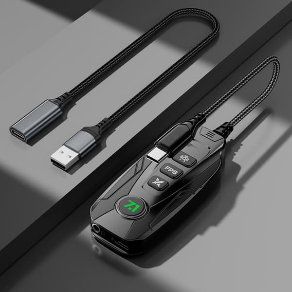 GS20 USB Mini Lydkort Ekstern Lydadapter i Svart for Datamaskiner