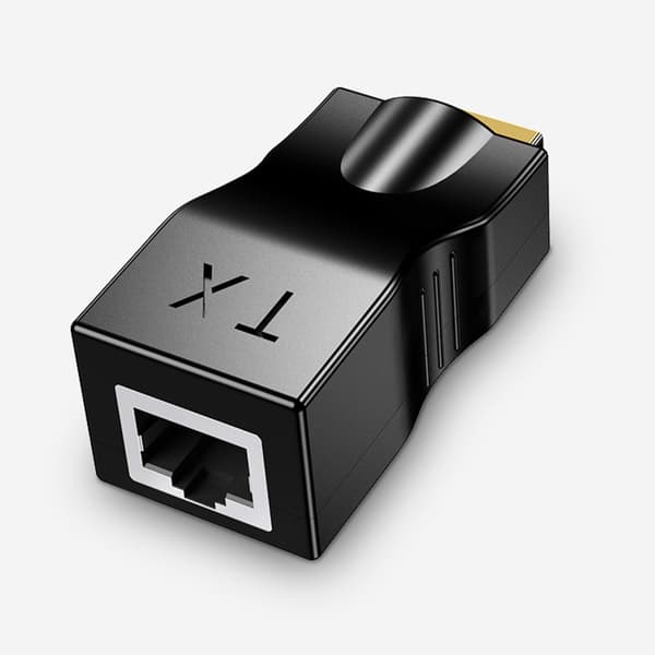 HDMIs - RJ45 -jatkoadapteri teräväpiirto videon suoratoistoon