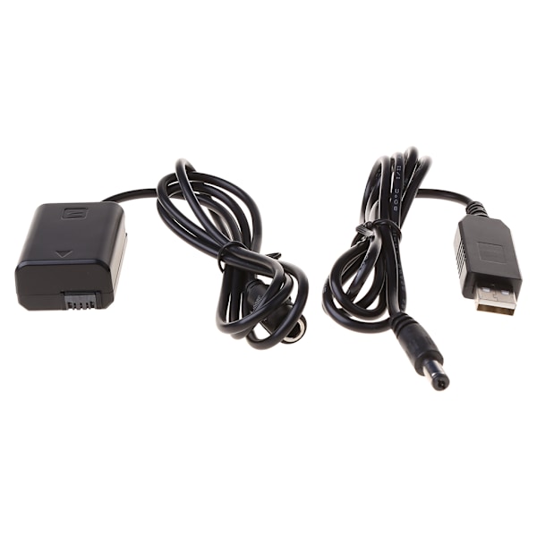Universal NP-FW50 Batterieliminator USB Strømforsyningskabel Dummy Batteri for Sony a3000 a5000 a7R a7S a6000 a6500 A7RII