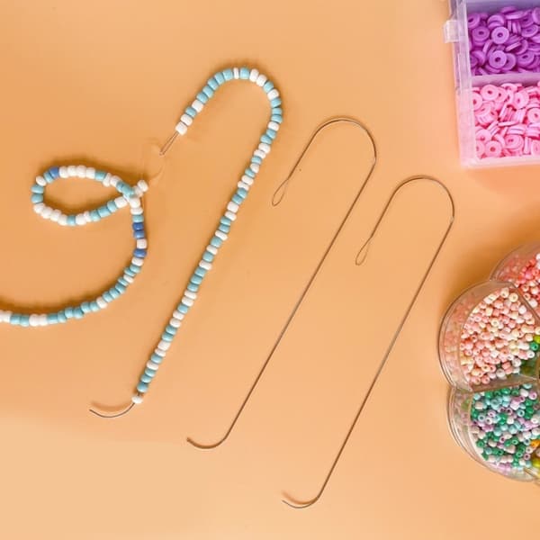Solid Buet Perlenål med Håndtak Perlelinjeender for DIY-prosjekter