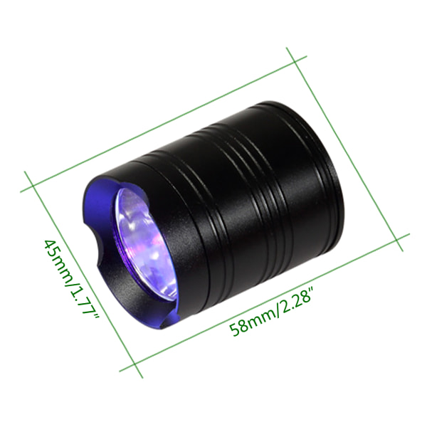 USB Mini Ultraviolet Light Lamp Bärbar UV Limhärdande LED-lampa T6 Lila LED