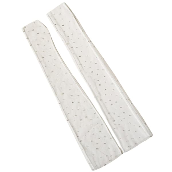 2lots Kvinnor Mesh Arm Ärmar Strass Mönster Överärmar Brudärmar