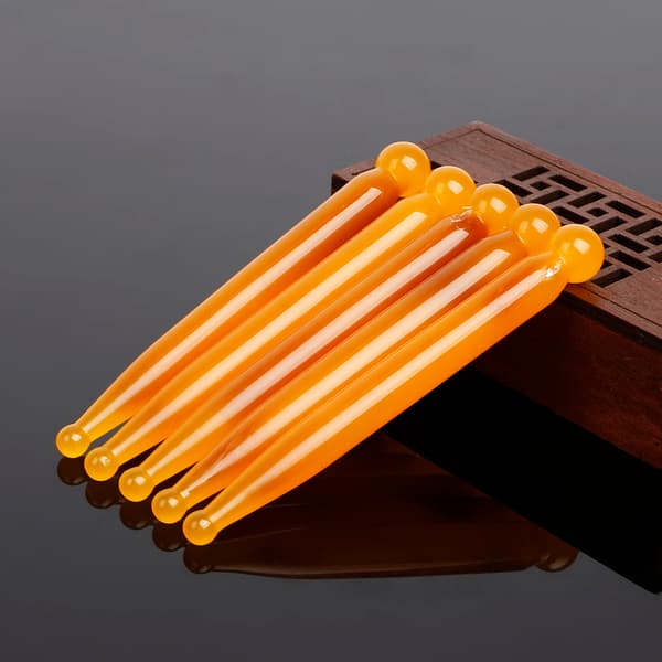 Resin Traditionell Relax Ansikte Ögon Skönhet Massage Zonterapi Stick Bar Tool