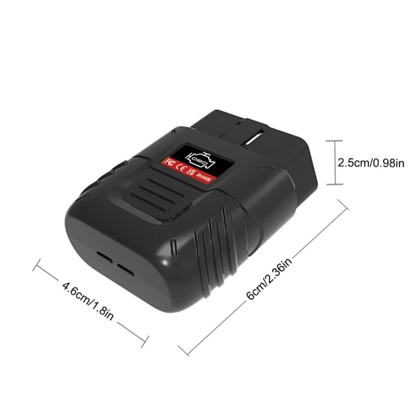 OBD2 Scanner Motorlampa Kontroll Feldetektering Bil Diagnostikverktyg Kodläsare