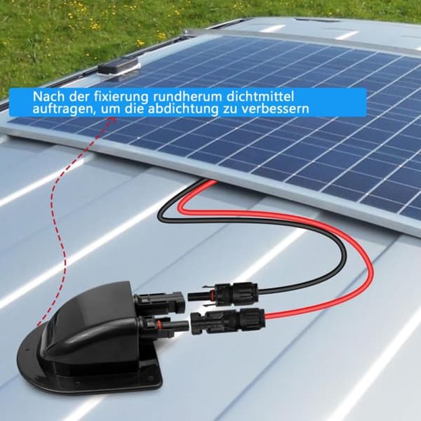 ABS Dobbel Kabel Vanntette Solcellepanelkoblinger for Bobilinstallasjon