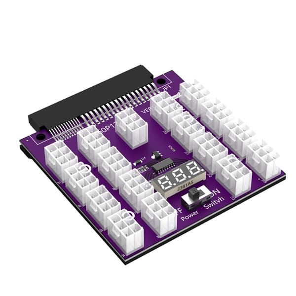 17x 6-Pin Strømforsynings Breakout Board Konvertere 12V Adapter til Mining