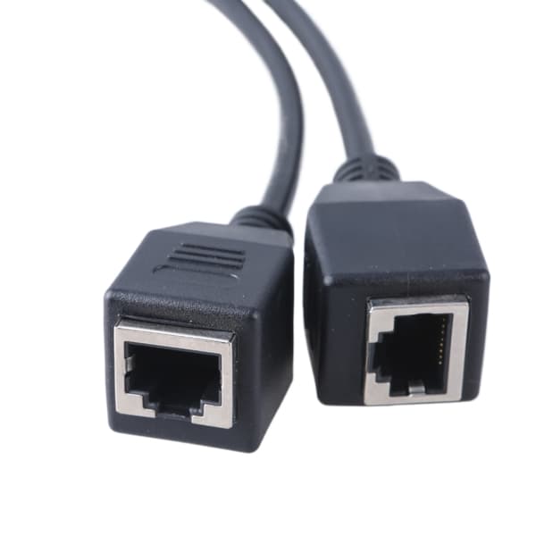 RJ45 Y-adapter 1 han til 2 hun højhastigheds LAN Ethernet splitterkabel