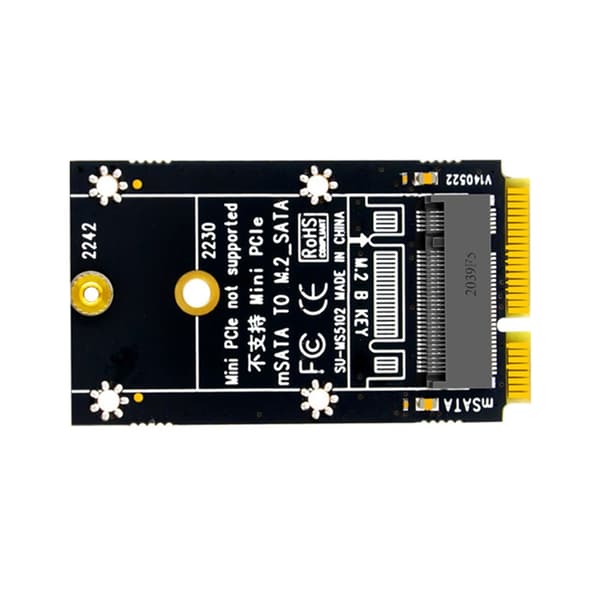 MSATA - M.2 SATA -sovitinlaajennuskortti, tukee SSD 2230 2242 6 Gbps nopea