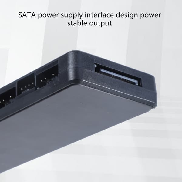 ARGB PWM Kabinetblæser Hub Controller SATAs Strøm 8 Port LED PC Køletilbehør