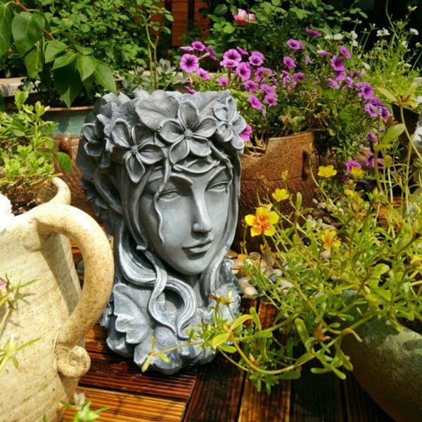 Goddess Blomkruka Form Betong Harts Gips Vas Mould Gör-det-själv-hållare Cementkruka Verktyg Bordsdekoration