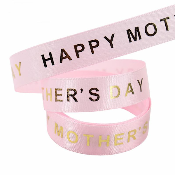 Grattis på Mors dag Band 10/50/100 Yard Bronzing Craft Ribbons Roll 10 yard
