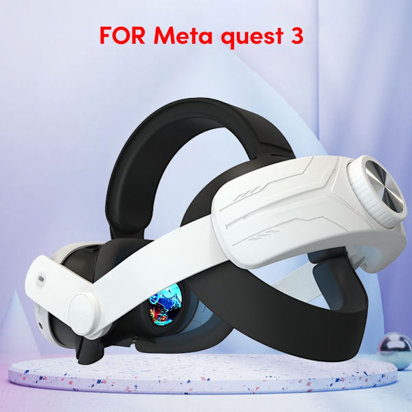 Justerbart huvudband för Quest3 Bekvämt VirtualReality-glasögon Huvudband Ergonomisk design för spelupplevelse Pure white