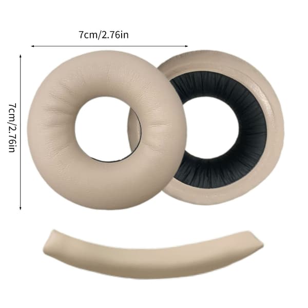 Skumøreputer og hodebåndputer erstatningssett for WHCH520-headset Black