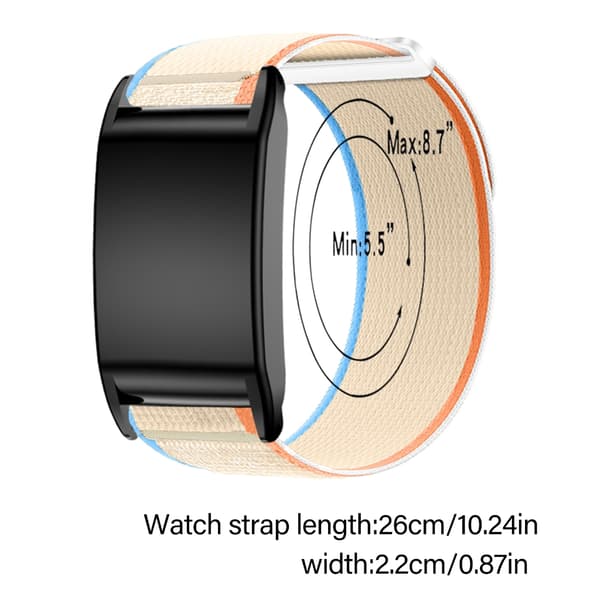 Justerbart Split Design Nylonbælte til 4.0 Unisex Armbånd Quick Release Black rainbow