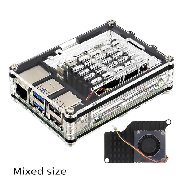 Elegant Cover Case Aktiv Køleventilator Til RPI 5 Single Board Computere C