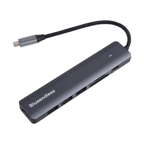 Blueendless Type-C Hub USB3.0 2.0 HDMI-kompatibel PD SD TF Adapter USB-splitter för bärbar dator Dockningsstation Legeringsdocka