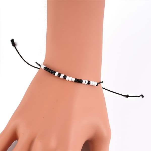 Handgjorda vänskapsberlocker 2 st/set Jag älskar dig Morse Code Armband för Unisex