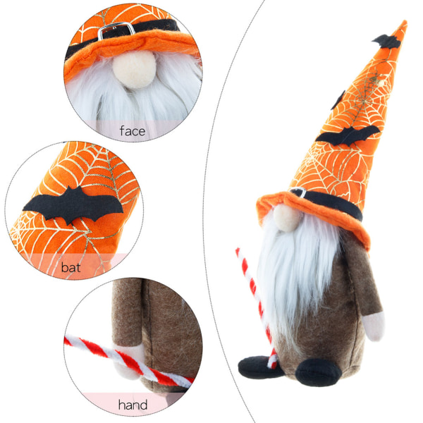 Halloween Gnome Handgjord Fladdermus Tomte Nisse Swedish Elf Dwarf Hemmagårdsinredning null - Type A