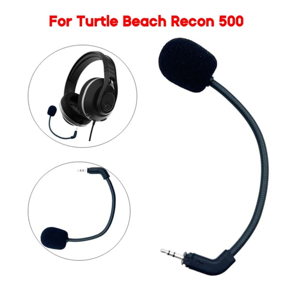 Mikrofon 2,5 mm plugg mikrofon för Turtle Beach Recon 500 Gaming Headset Mikrofoner