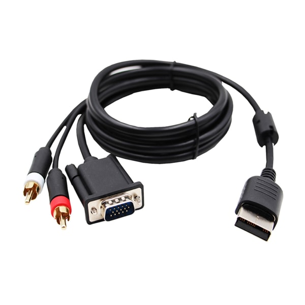 High Definition VGA-kabel 3,5 mm till 2-hane RCA-adapterkabel för Sega Dreamcast videospelskonsol