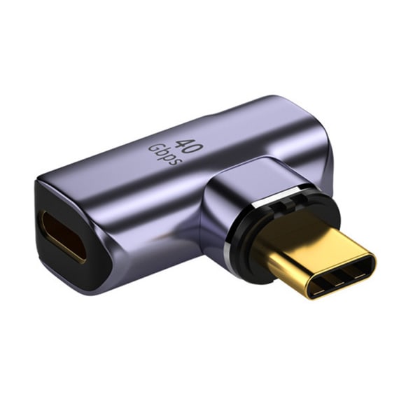 USB C Magnetisk Adapter 24 Pins Typ C Kontakt Stöd 4 USB4.0 PD 100W Snabbladdning 40Gb/s Dataöverföring