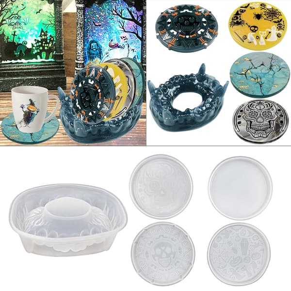 5x Fangs Coaster Stand Opbevaringsforme Silikoneforme til Epoxy Resin Støbning