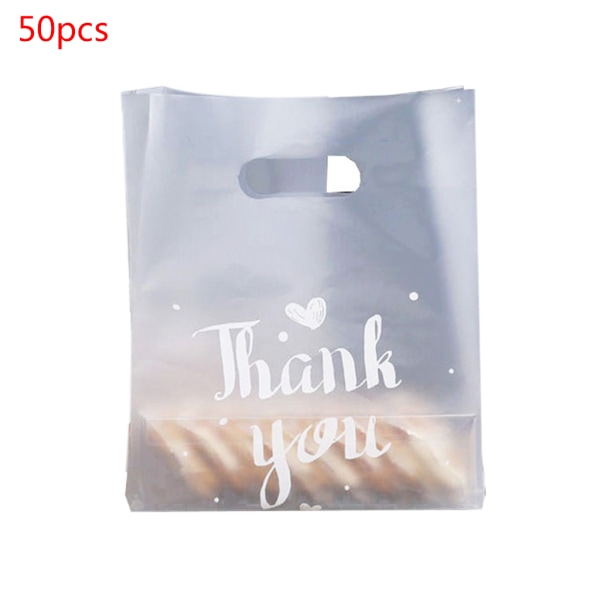 50st Plast Tack Brödpaket Kaka Godispåse Bröllopsmatsförpackning S