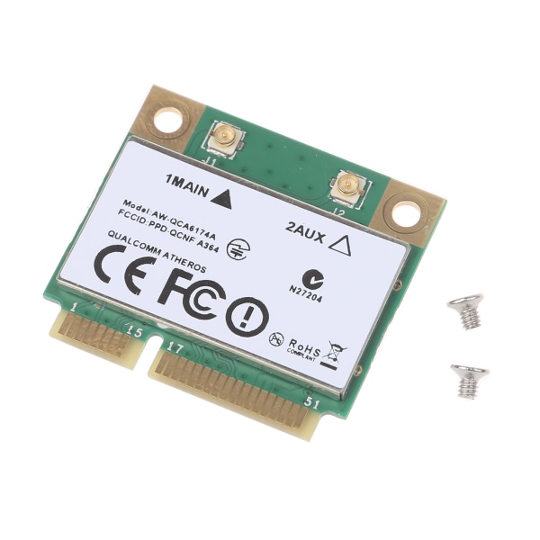 QCA6174 1200Mbps Wlan-kort Mini Pcie 2.4G/5G Dual Band Wifi-nätverksadapter 802.11AC Atheros Wireless BT4.1 Ethernet