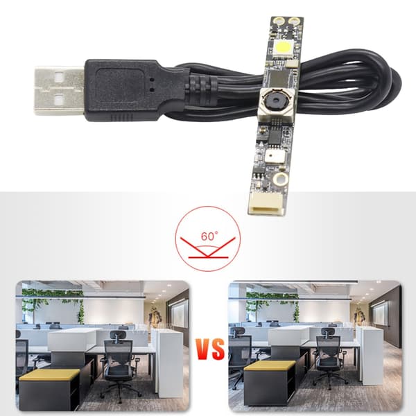 5MP USB-kamera OV5640 Sensorunderstøttelse 2592x1944 til RPi Lille Størrelse