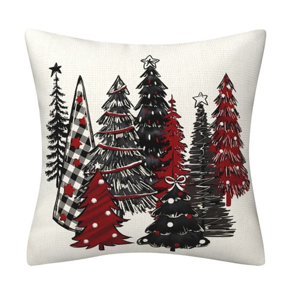 Polyester Kuddfodral Julgransdesign Heminredning 4