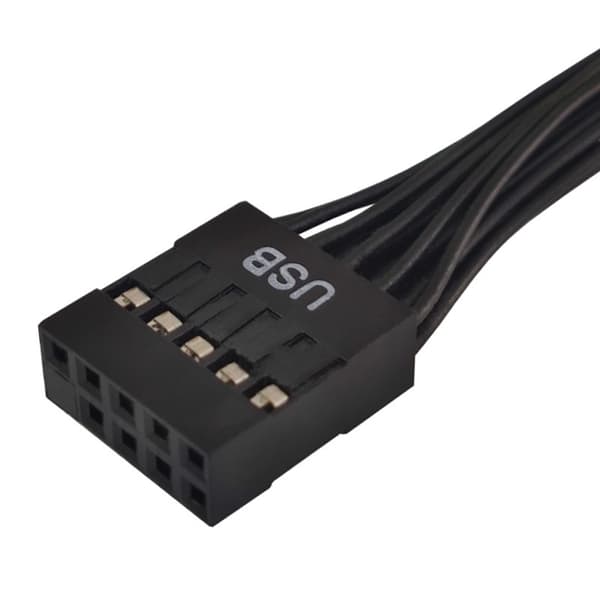 Hovedkort 9-pinners USB2.0-header 1 til 2 forlengelsesadapteromformerkabel 10 cm