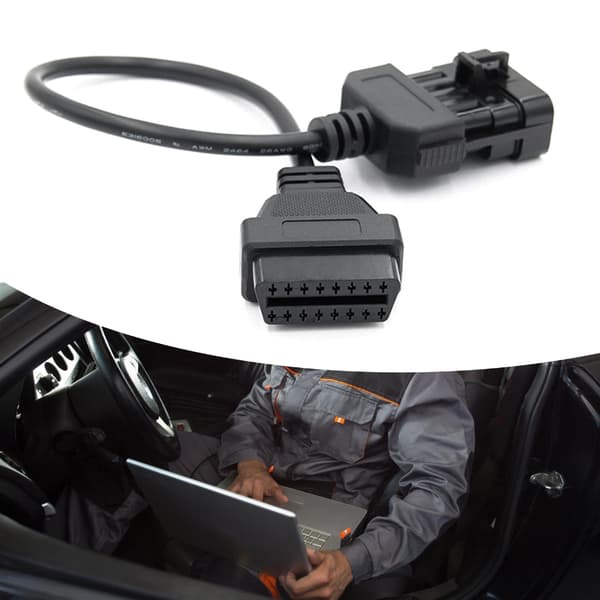 10-benet OBD-kabeladapter til bil sikrer langvarig brug og pålidelig forbindelse