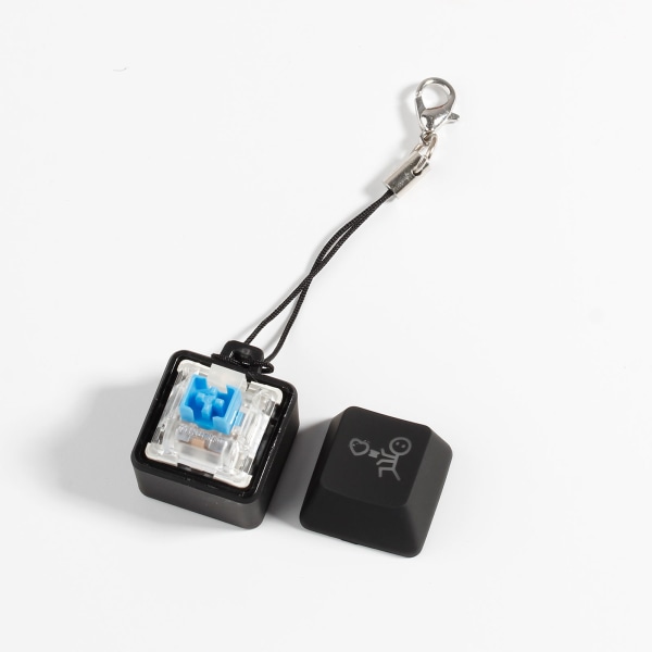 1 ST RGB LED Mekanisk tangentbordsbrytare Nyckelring Light Up Bakgrundsbelyst Switchar Tester