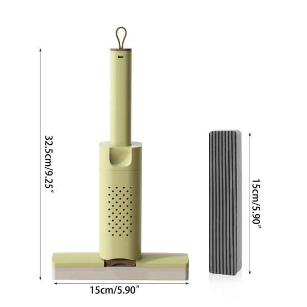 Mini hopfällbar mopp Kompakt och bärbar mopp Flexibel och hållbar mopp Ingen handtvätt behövs för hushållskontoret Slitstark 2