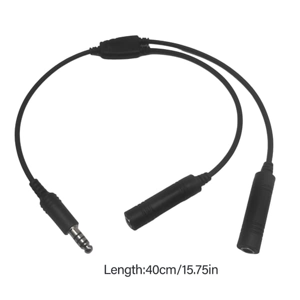 Pilot Headset Konverteringskabel Adapter för Flygkommunikation