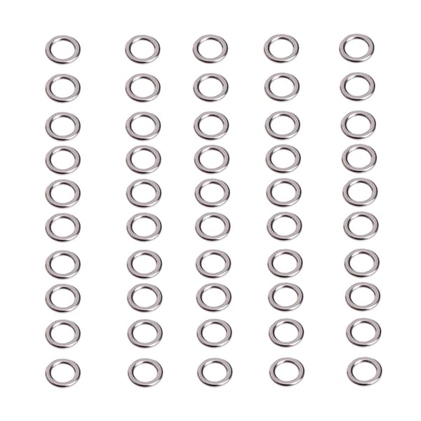 50st Fiske Solid Rostfritt Stål Snap Split Ring Lure Tackle Connector Ny L