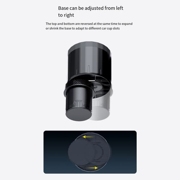 Bil Koppholder Adapter Organizer Bil Koppholder Utvider med Justerbar Base