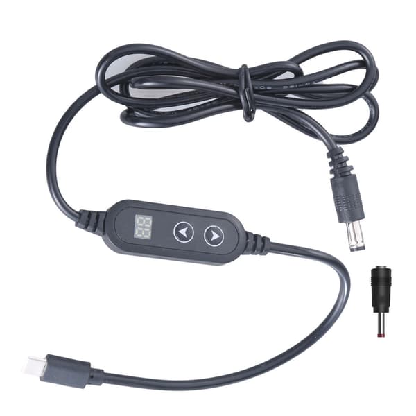 USB C till DC5525 Strömkabel Justerbara Spänningar PD Laddning För Elektronik