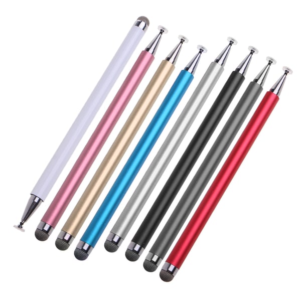 Kapacitiv Stylus Pen Disc Tips & Duk för Head 2 in 1 Högkänslighet och Precision Universal för pekskärmar Drawin Black