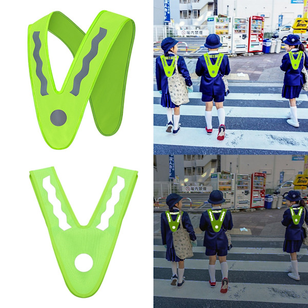 Reflexväst Fluorescerande Gul Säkerhetsutrustning Självlysande Löpning Nattvägar