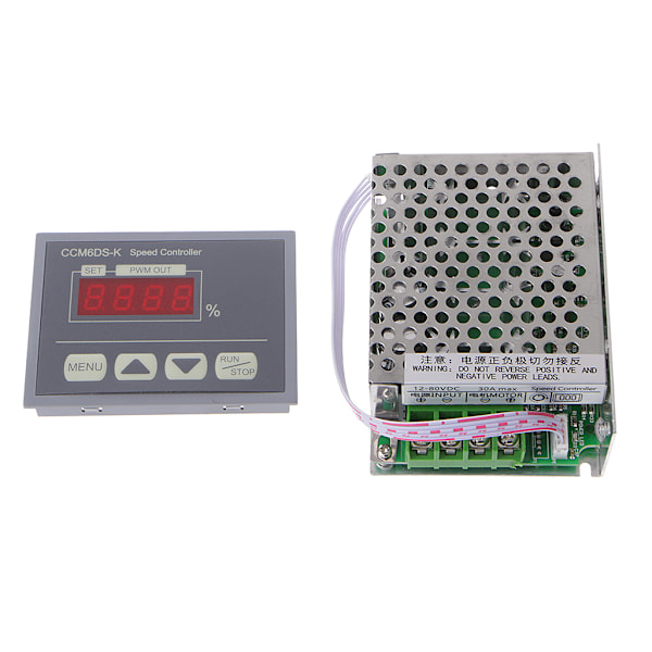 12-80V PWM 30A til DC Motor Hastighedsregulator med Digitalt Displaypanel