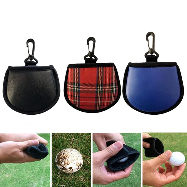 Golfballrensepose Golfballvasker Lommerensepose Vanntett pose Black